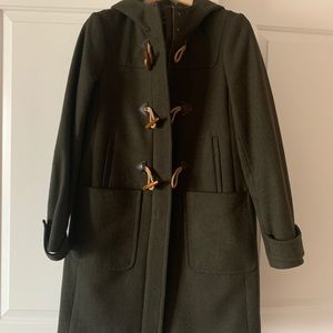 JCREW Italian Wool Stadium Cloth toggle Coat